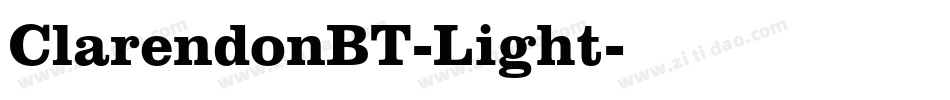 ClarendonBT-Light字体转换