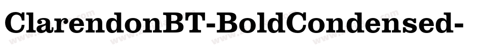 ClarendonBT-BoldCondensed字体转换