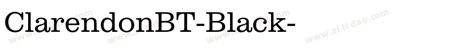 ClarendonBT-Black字体转换