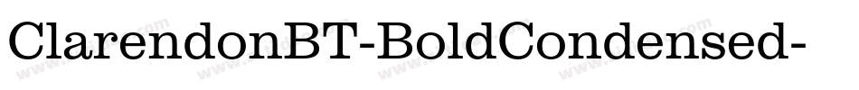ClarendonBT-BoldCondensed字体转换