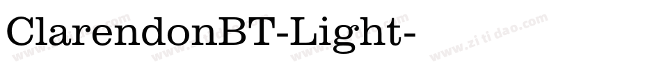 ClarendonBT-Light字体转换