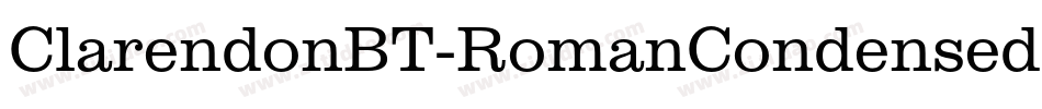 ClarendonBT-RomanCondensed字体转换