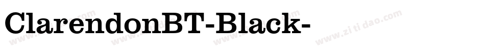 ClarendonBT-Black字体转换