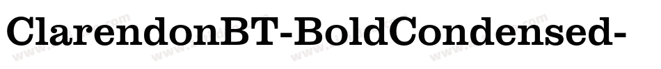 ClarendonBT-BoldCondensed字体转换