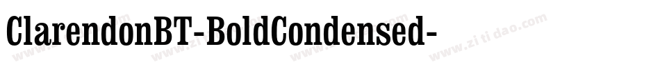 ClarendonBT-BoldCondensed字体转换