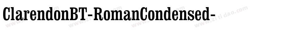 ClarendonBT-RomanCondensed字体转换