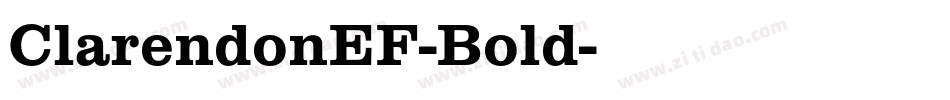 ClarendonEF-Bold字体转换