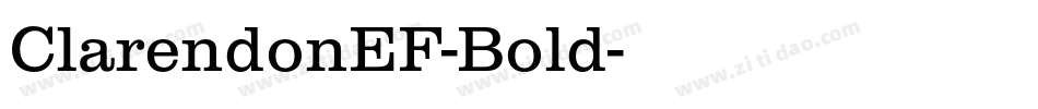 ClarendonEF-Bold字体转换
