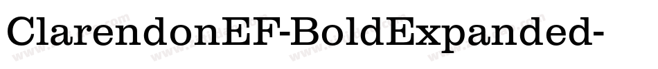 ClarendonEF-BoldExpanded字体转换