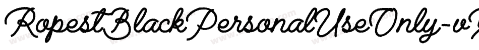 RopestBlackPersonalUseOnly-vYxE字体转换