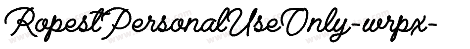 RopestPersonalUseOnly-wrpx字体转换