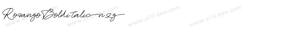 RosangoBolditalic-nzg字体转换