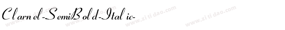 Clarnel-SemiBold-Italic字体转换