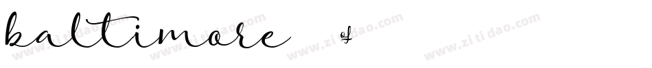 baltimore字体字体转换