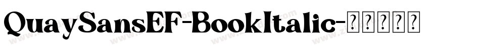 QuaySansEF-BookItalic字体转换