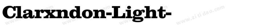 Clarxndon-Light字体转换