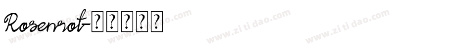 Rosenrot字体转换