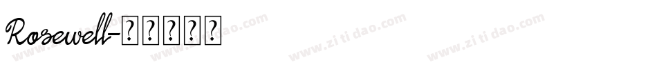 Rosewell字体转换