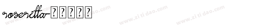 roseritta字体转换