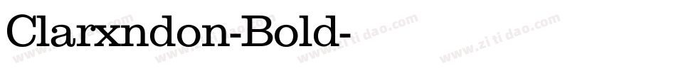 Clarxndon-Bold字体转换