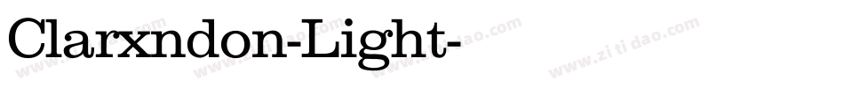 Clarxndon-Light字体转换