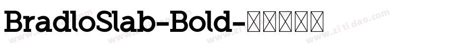 BradloSlab-Bold字体转换