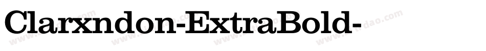 Clarxndon-ExtraBold字体转换