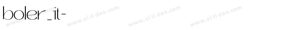 boler_it字体转换