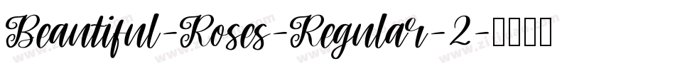 Beautiful-Roses-Regular-2字体转换