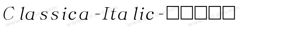 Classica-Italic字体转换
