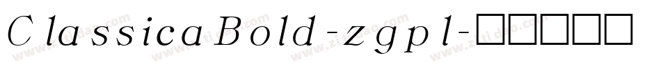 ClassicaBold-zgpl字体转换