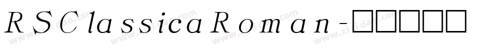 RSClassicaRoman字体转换