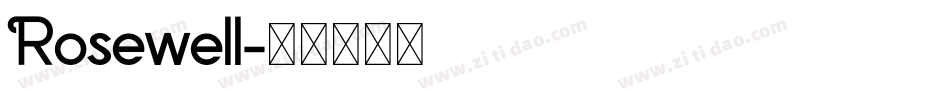 Rosewell字体转换