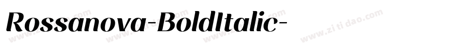 Rossanova-BoldItalic字体转换