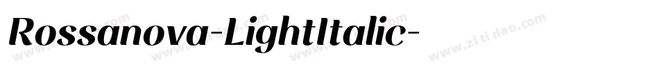 Rossanova-LightItalic字体转换