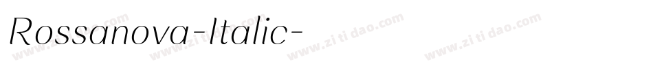 Rossanova-Italic字体转换