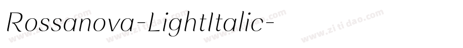 Rossanova-LightItalic字体转换