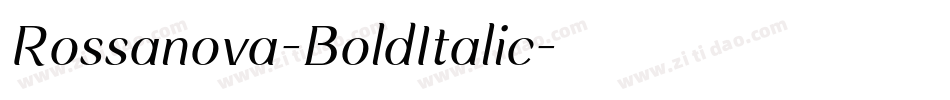Rossanova-BoldItalic字体转换