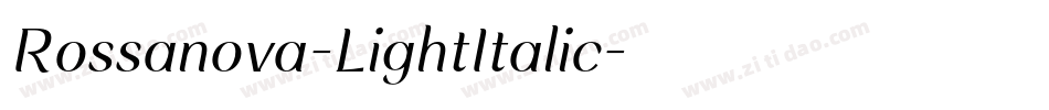 Rossanova-LightItalic字体转换