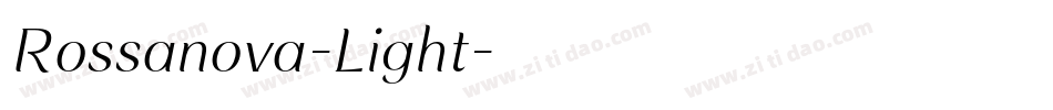 Rossanova-Light字体转换