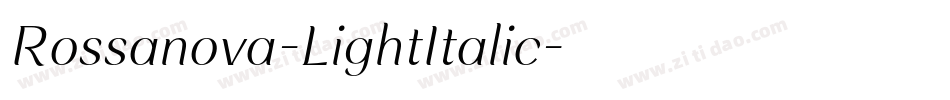 Rossanova-LightItalic字体转换