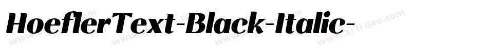 HoeflerText-Black-Italic字体转换