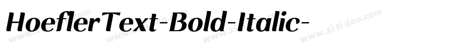 HoeflerText-Bold-Italic字体转换