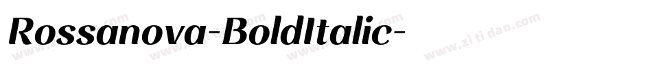 Rossanova-BoldItalic字体转换