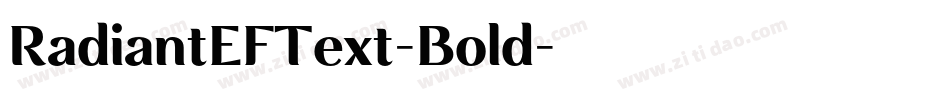 RadiantEFText-Bold字体转换