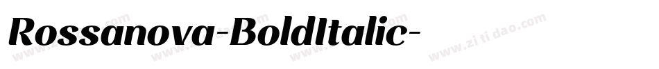 Rossanova-BoldItalic字体转换