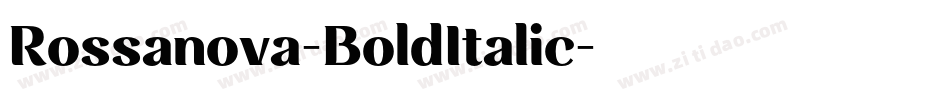 Rossanova-BoldItalic字体转换