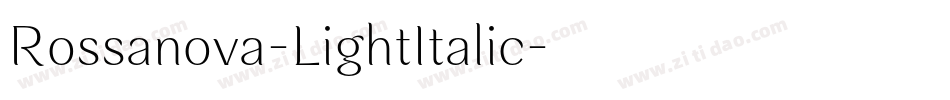 Rossanova-LightItalic字体转换