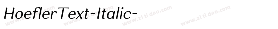 HoeflerText-Italic字体转换