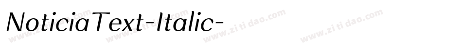 NoticiaText-Italic字体转换